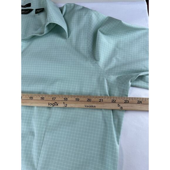 Eddie Bauer wrinkle resistant 3/4 sleeve button up green & White Women’s XL - Picture 14 of 16